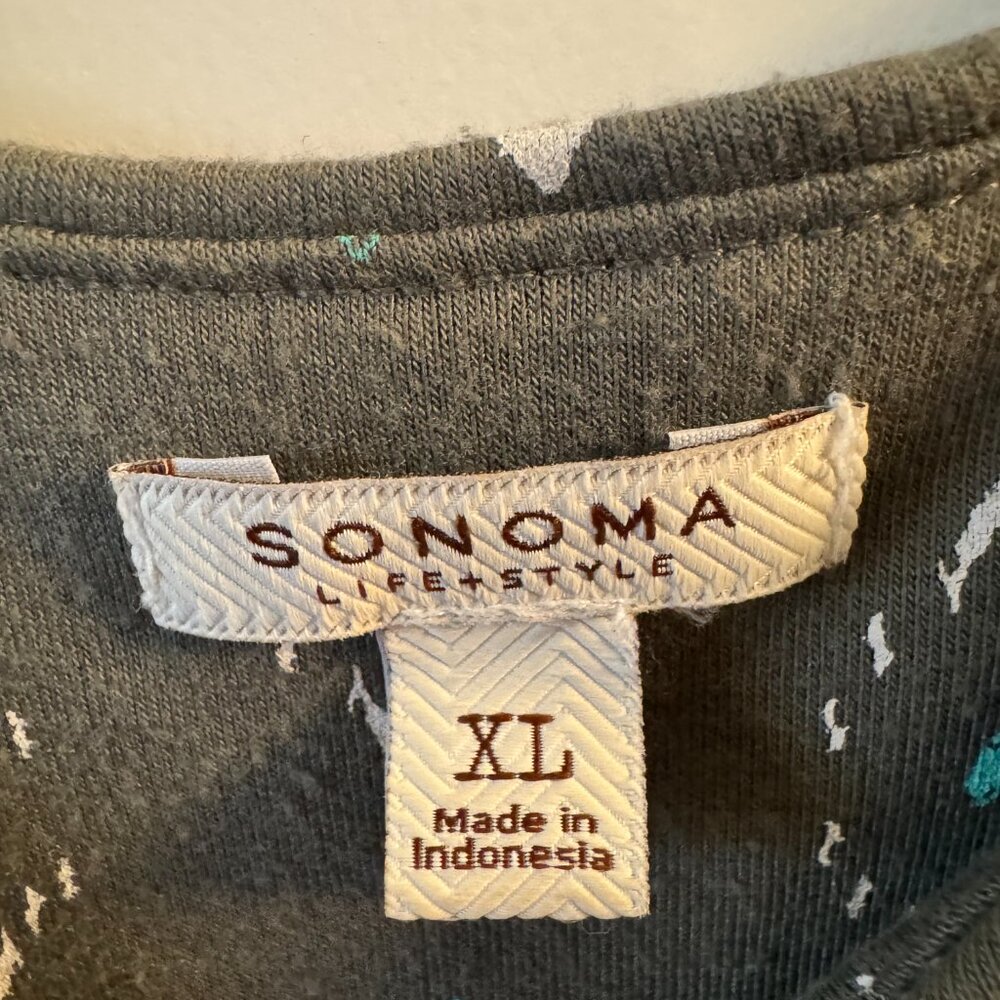 Sonoma Olive Green Boho Maxi Summer Dress XL Sleeveless Casual - Picture 3 of 3